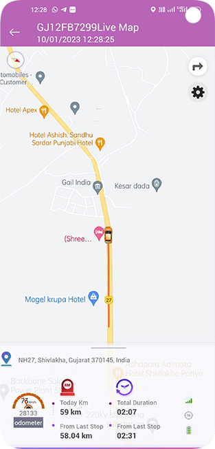 Tracking Vehicle Map