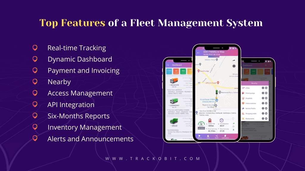 Top Features of a Fleet Management System 