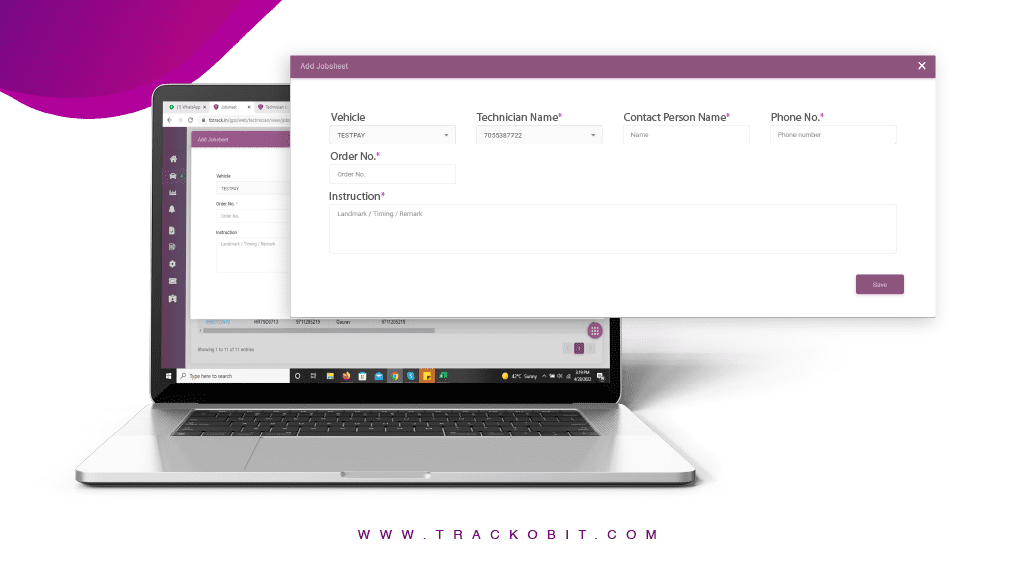 Fleet Management Software Dashboard