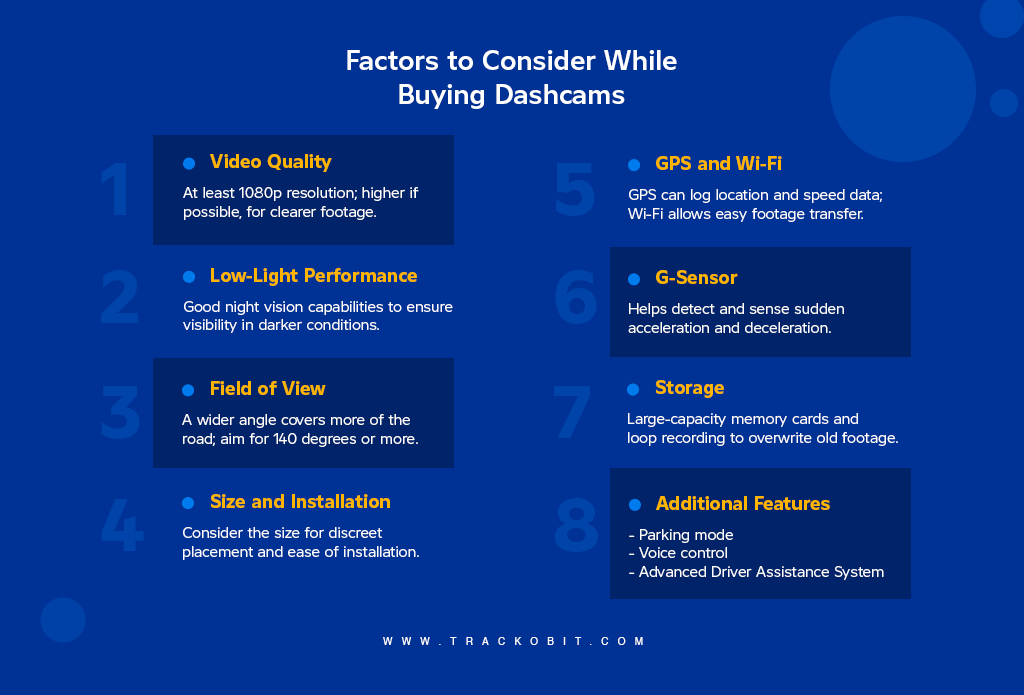 Factors to Consider While Buying Dashcams