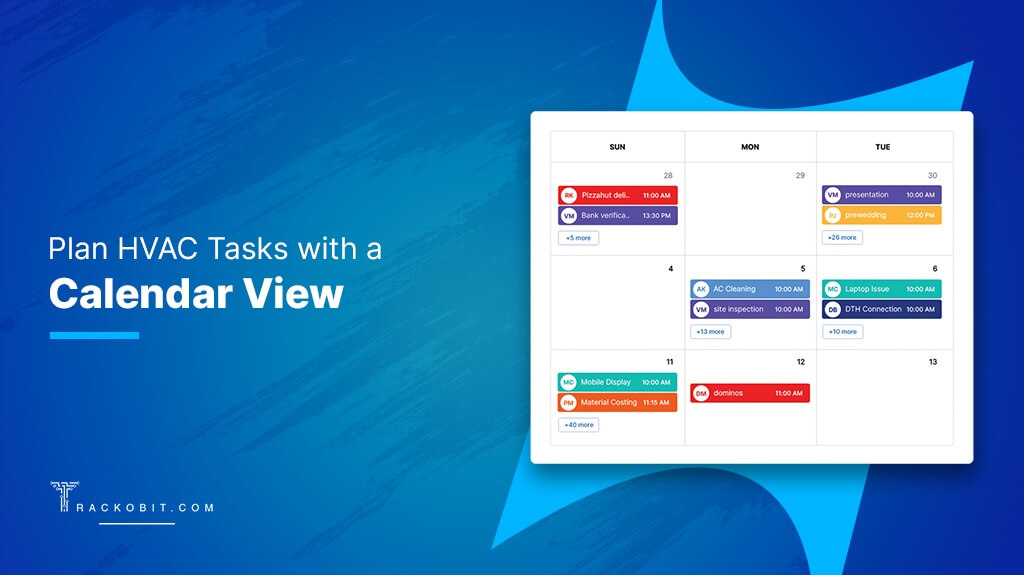 Plan HVAC’s Tasks with a Calendar View