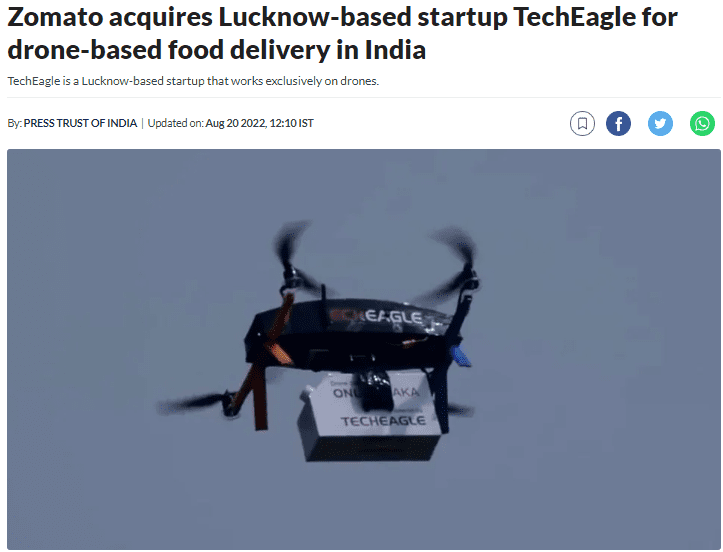 Food Delivery Trends - Food delivery by drones
