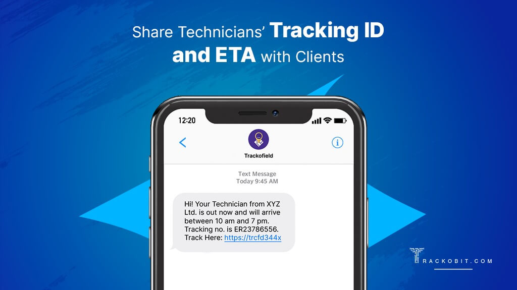 Share Technicians’ Tracking ID and ETA with Clients