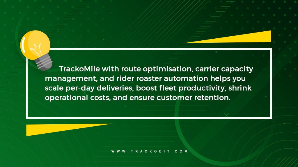 TrackoMile with route optimization