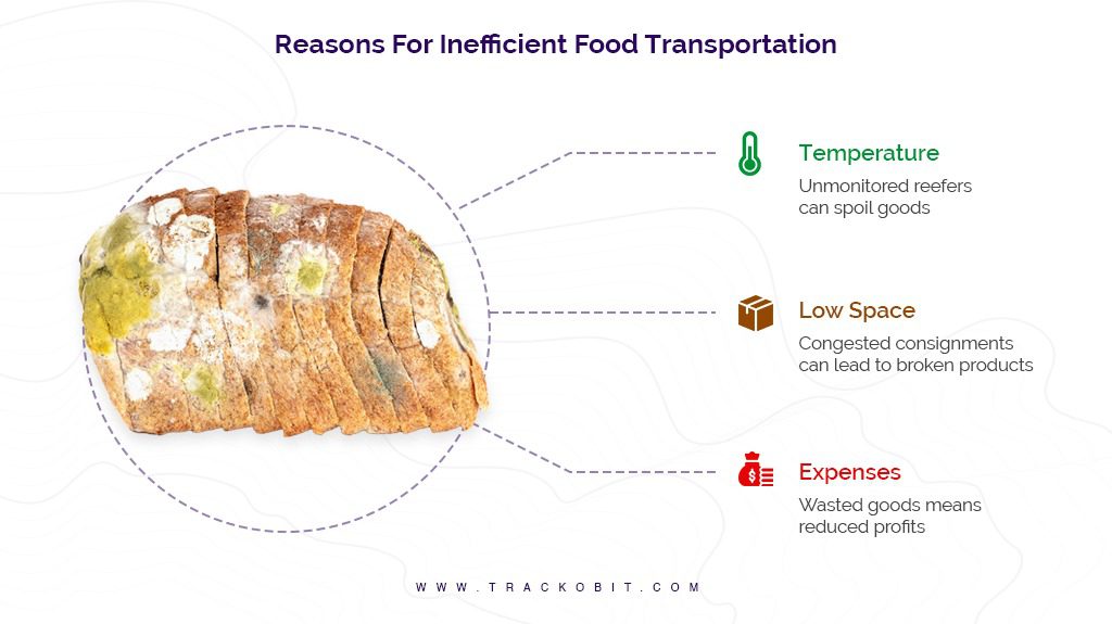 Reason for inefficient food transportation Reason for inefficient food transportation